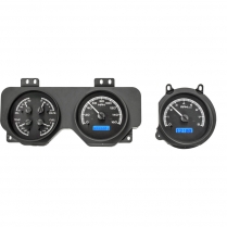 1970-72 Pontiac GTO VHX Gauge Kit - Black/Blue