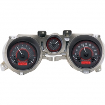1971-73 Mustang VHX Gauge Kit - Carbon Fiber/Red