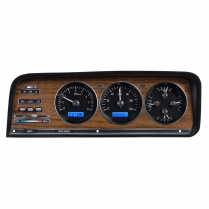 1973-85 Jeep Wagoneer & J Trucks VHX Gauge Kit - Black/Blue