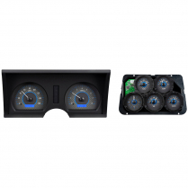 1978-82 Corvette VHX Gauge Kit Analog Clock - Carbon/Blue