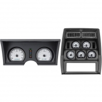 1978-82 Corvette VHX Gauge Kit Analog Clock - Silver/White