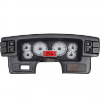 1987-89 Mustang VHX Gauge Kit - Silver/Red