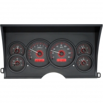 1988-94 Chevy/ GMC Pickup VHX Gauge Kit - Carbon Fiber/Red
