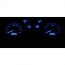 1990-92 Camaro VHX Gauge Kit Carbon Fiber/Blue