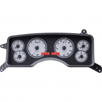 1990-93 Mustang VHX Gauge Kit - Silver/Red