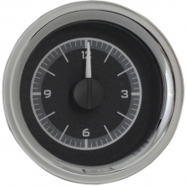1958-62 Corvette VHX Analog Clock - Black/Red
