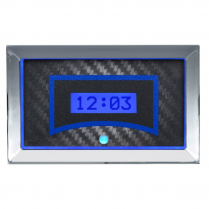 1957 Chevy Digital Clock, VHX Gauge Kit Only - C/Fiber/Blue