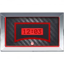 1957 Chevy Car Digital Clock VHX Gauges Only - C/Fiber/Red