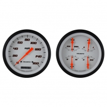 Velocity White 2 Gauge Kit 4-5/8" Speedo & Quad - BLF