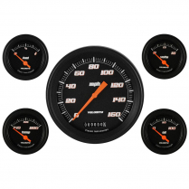 Velocity Black 5 Gauge Kit 4-5/8" Speedo & 4 2-1/8" - BLF