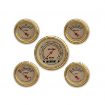 Vintage 5 Gauge Kit 3-3/8" Speedo & 4 2-1/8" - GLC
