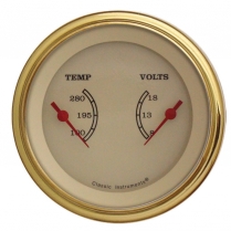 Vintage 3-3/8" Dual Temp & Volt - GLC