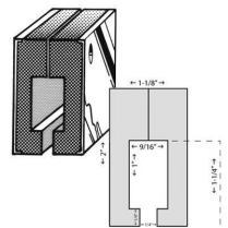 1932-36 Roadster Rubber Wiper Bracket