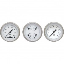 White Hot 3 Gauge Kit 3-3/8" Speedo, Tach & Quad - SLF