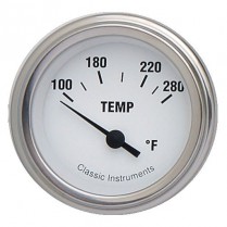 White Hot 2-1/8" 280 F Water Temp Gauge - SLF
