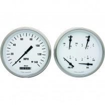 White Hot 2 Gauge Kit 4-5/8" Speedo & Quad - SLF