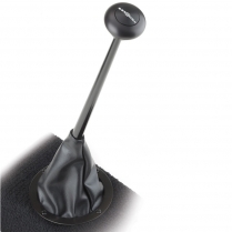 Hot Rod Shifter Boot with Billet Trim Ring - Black