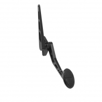 Mini Oval Throttle Pedal Assembly - Black Alum & Rubber