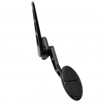 Oval Throttle Pedal Assembly - Black Aluminum & Rubber