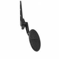 XL Oval Billet Throttle Pedal - Black Aluminum & Rubber