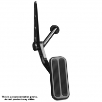 1955-57 Chevy Pass Gas Pedal 1" Longer Arm - Black & Rubber