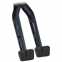 Kugle 90 Deg Rect Brake & Clutch Pedal Arms - Black/Rubber