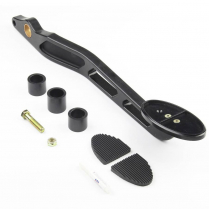 Kugel 180 Deg XL Oval Auto Brake Pedal Arm - Black & Rubber