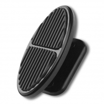 Oval Foot Rest Pad - Black & Rubber