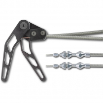 Hood & Trunk Release Cable Kit with Black Cable - Black