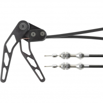 Hood & Trunk Release Cable Kit with Black Cable - Black