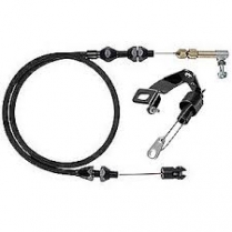 Duo-Pak Hi-Tech Throttle Cable, Brk & Spring 24" - Black