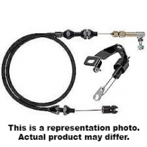 Duo-Pak Hi-Tech Throttle Cable, Brk & Spring 36" - Black