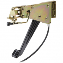 Rect Foot Operated E-Brake Solid Arm - Black