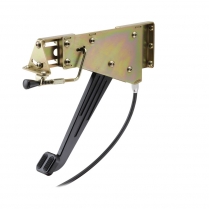 Rect Foot Operated E-Brake Solid Arm - Black