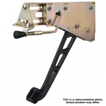 Rect Foot Operated E-Brake Windowed Arm - Black