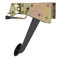 Oval Foot Operated E-Brake Solid Arm - Black & Rubber