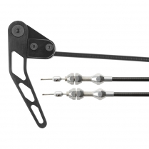 Hood Release Cable Kit with Satin Handle - Black Braided